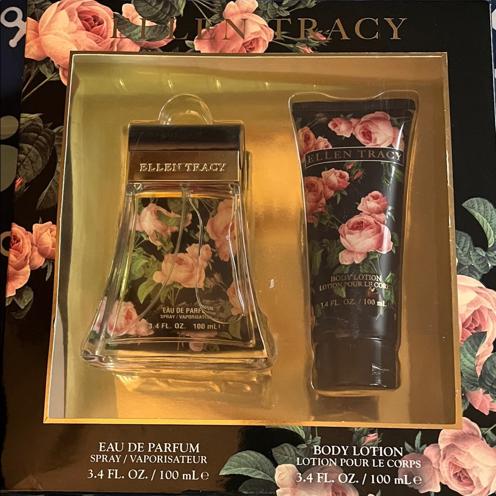 Ellen Tracy Rose Eau de Parfum and Body Lotion Set
